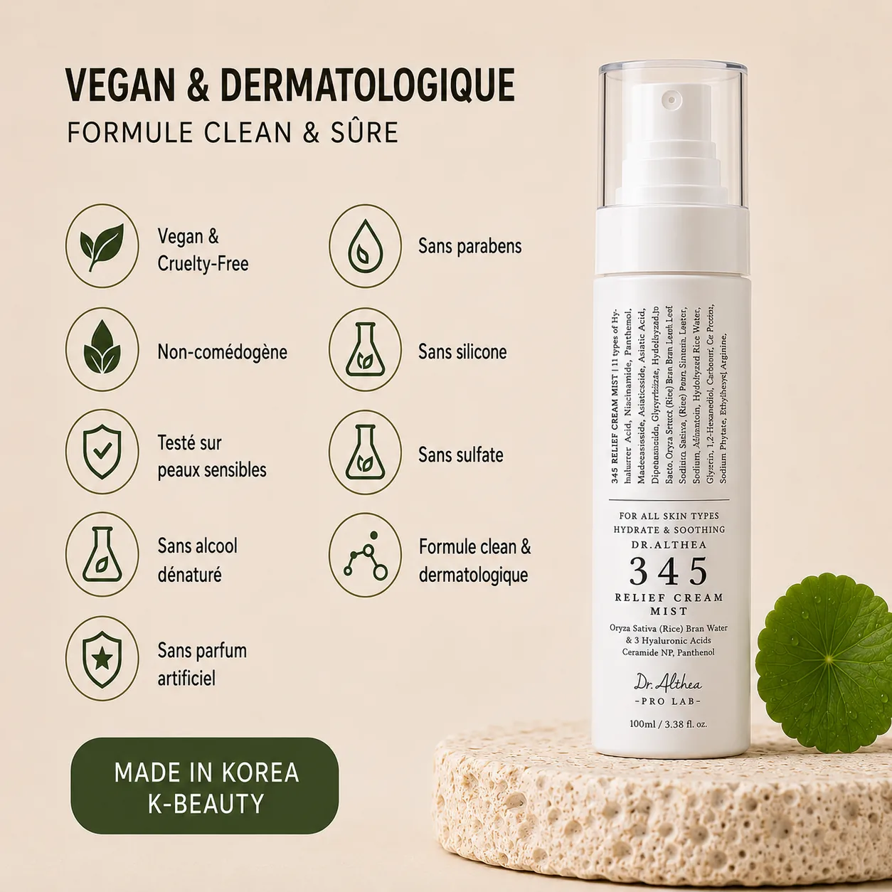 Vegan & dermatologique