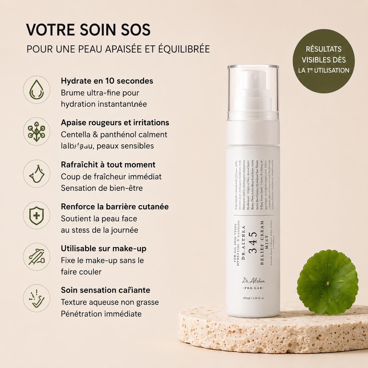 Soin SOS · 6 bénéfices