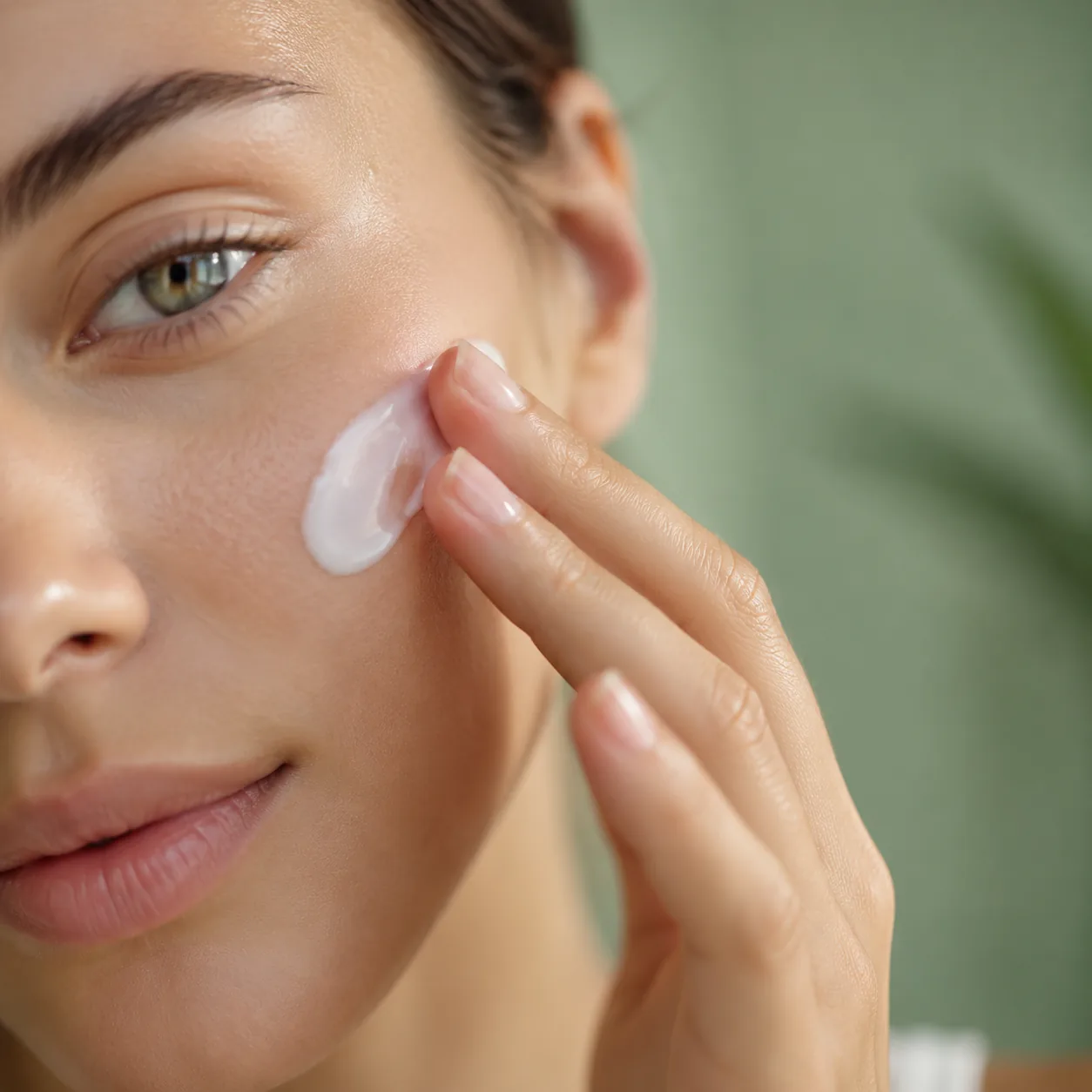 Application de la crème